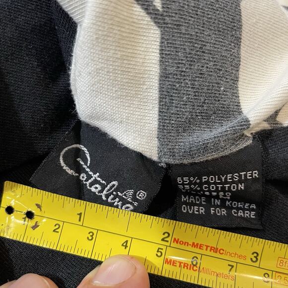 VTG 60s Catalina Surfers Abstract Art Playing Cards Grunge MOD Hippie Shirt Med - Picture 7 of 8